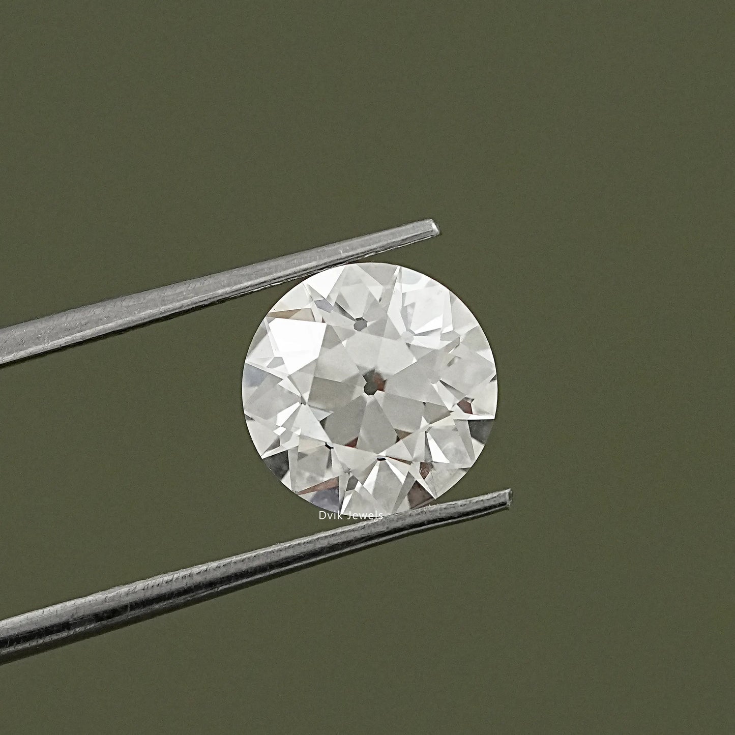 Flower Pattern Old European Round Cut Loose Diamond