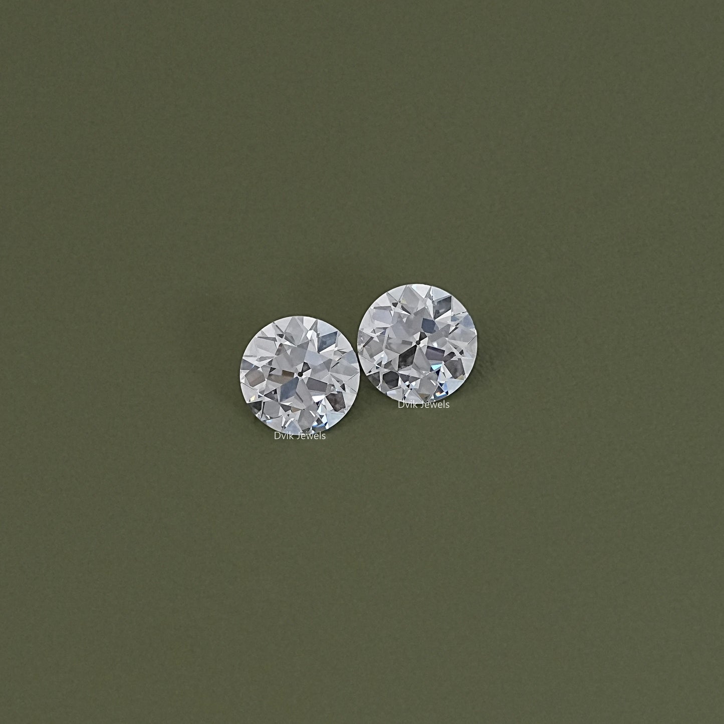 Traditional Old European Round Lab Diamond Matching Pair
