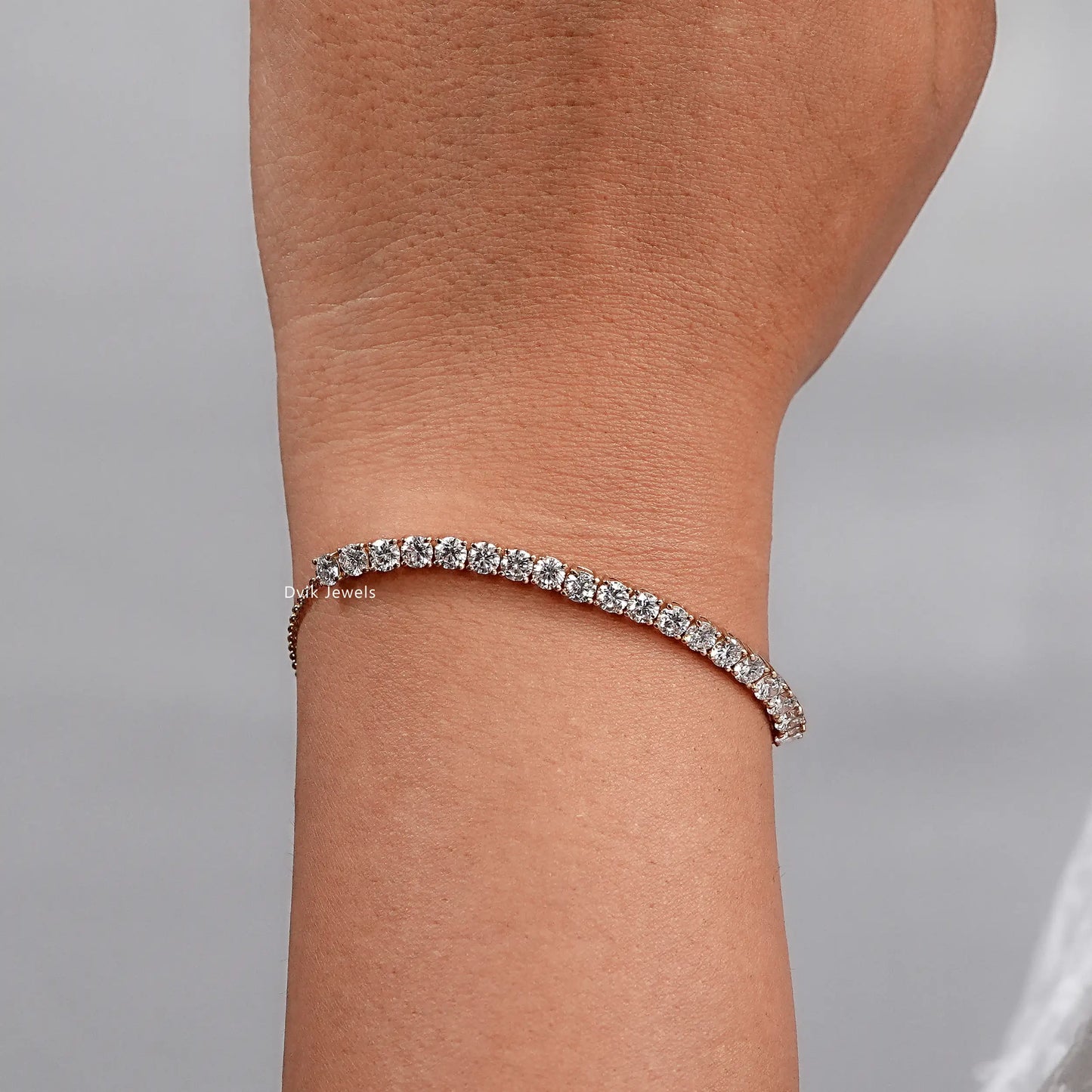 Round Cut Lab Grown Diamond Chain Bracelet