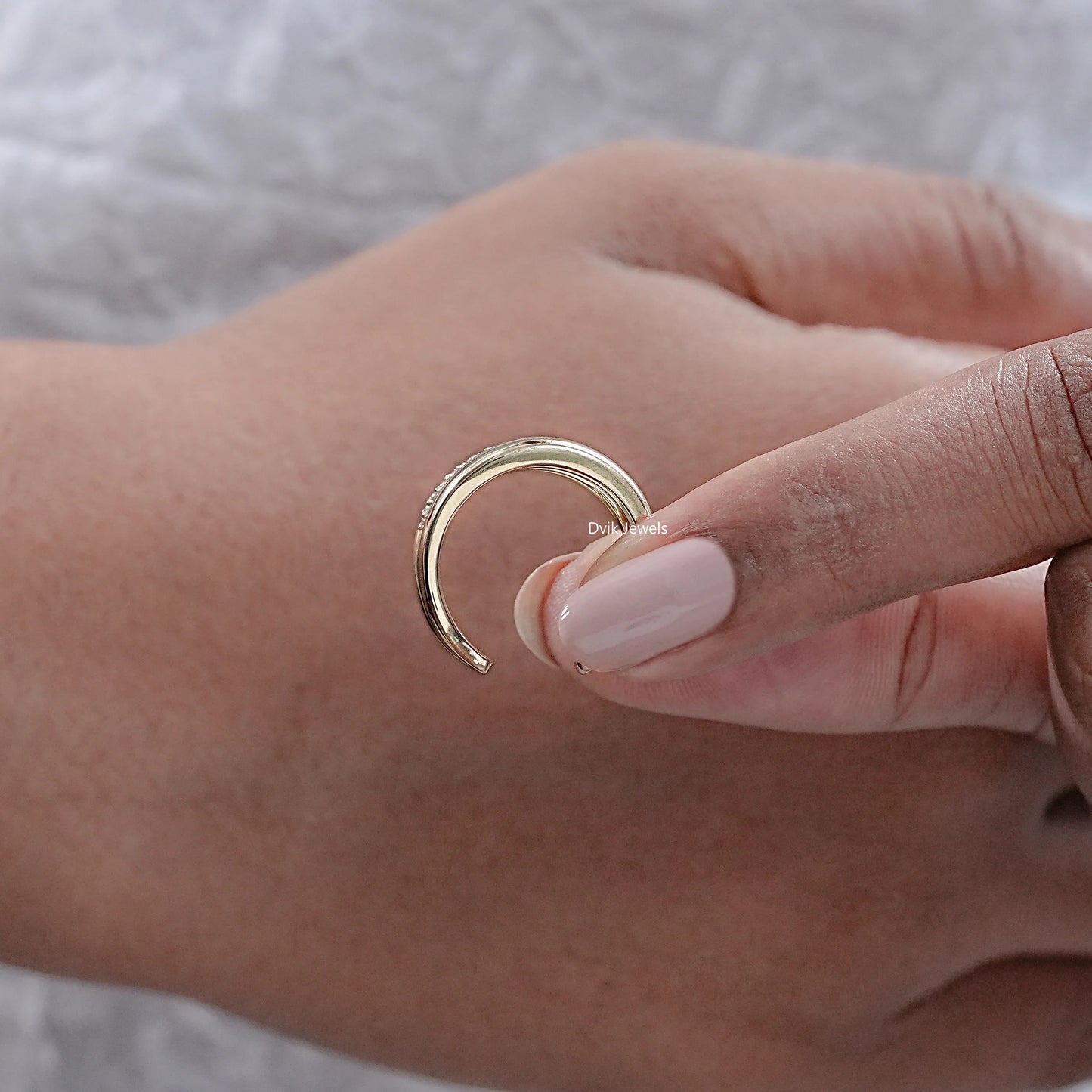 Round Lab Diamond Double Domed Ring