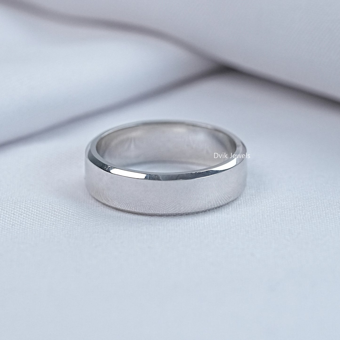 Solid Gold Hidden Birthstone Plain Men's Band