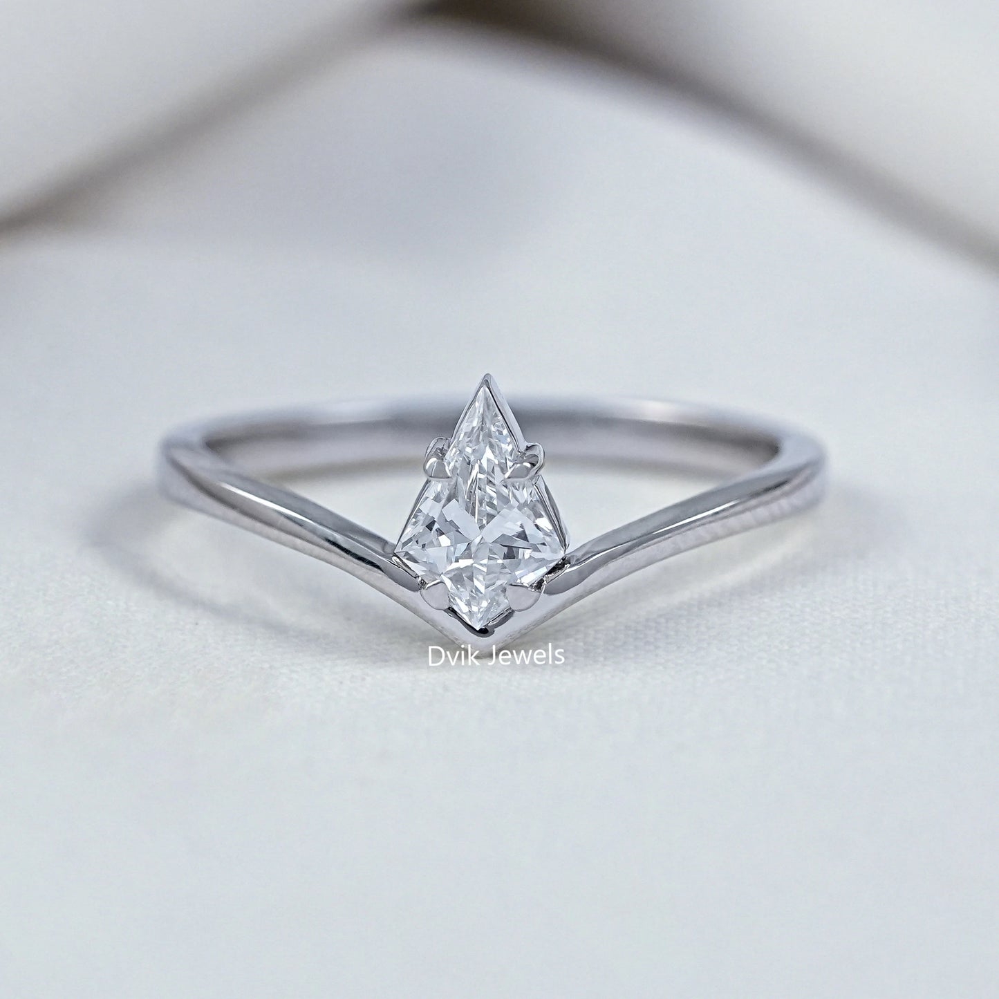 Kite Cut Lab Grown Diamond Solitaire Ring