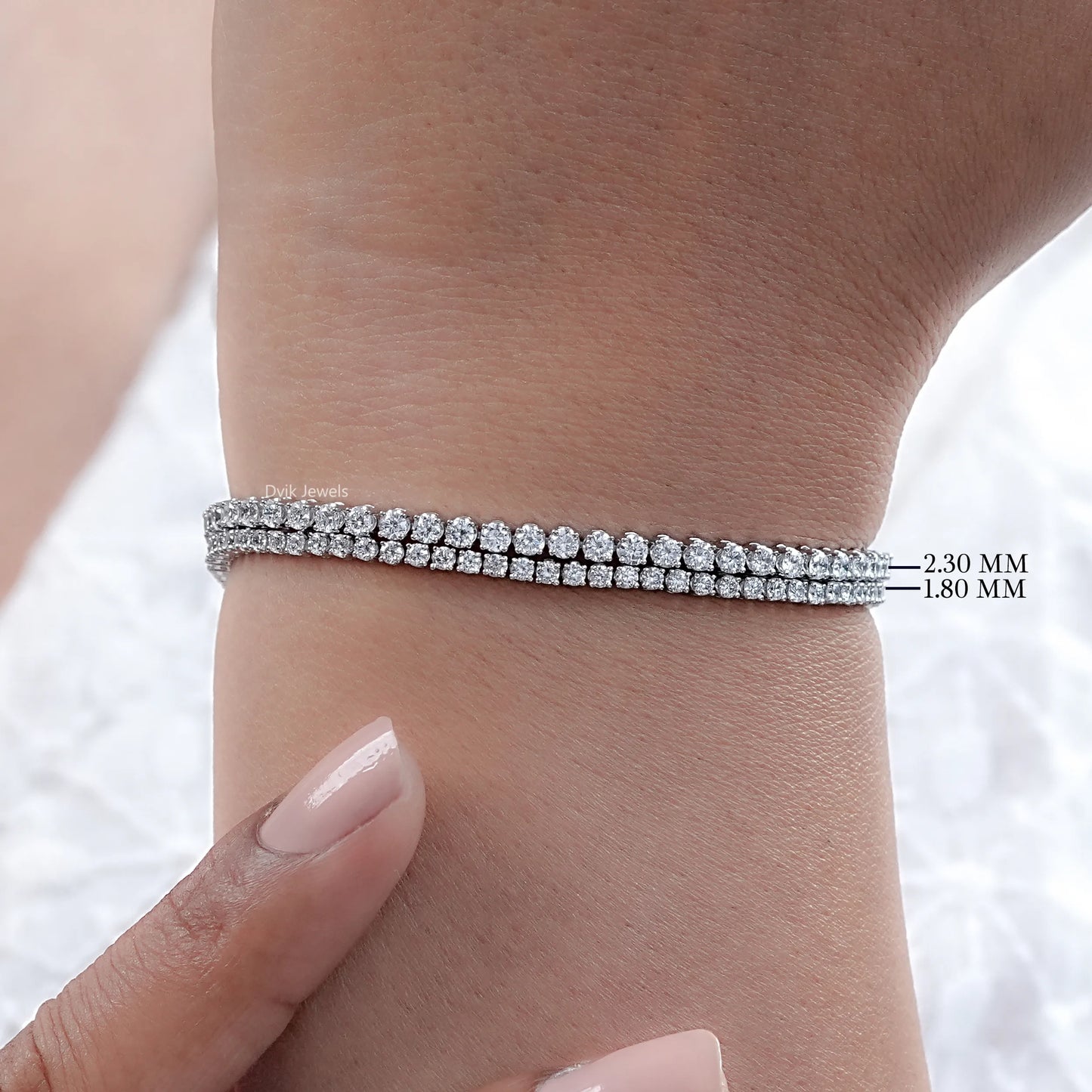 Round Cut Lab Grown Diamond Bracelet