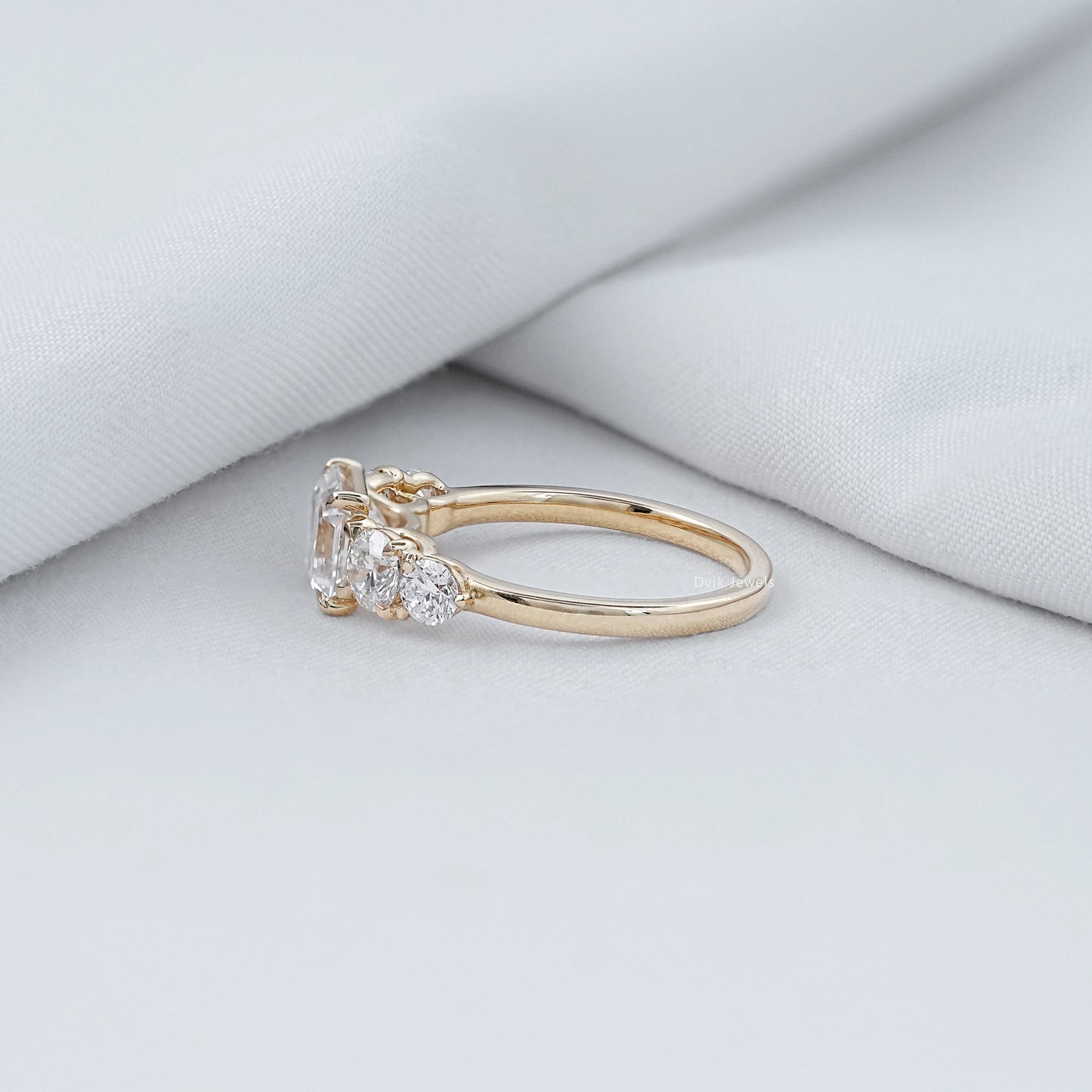 Princess Cut Five Stone Engagement Ring