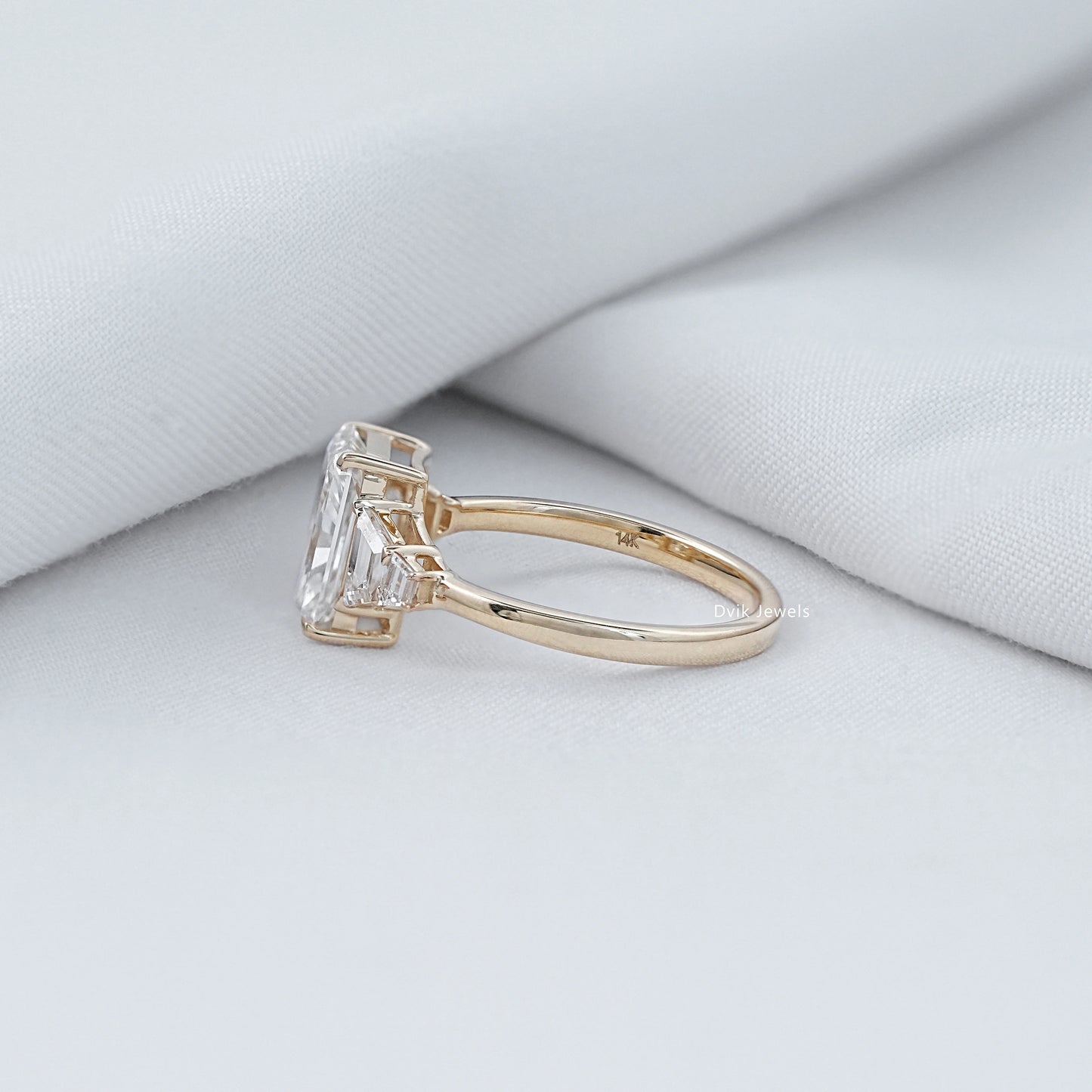 Radiant Cut Prong Set Five Stone Ring