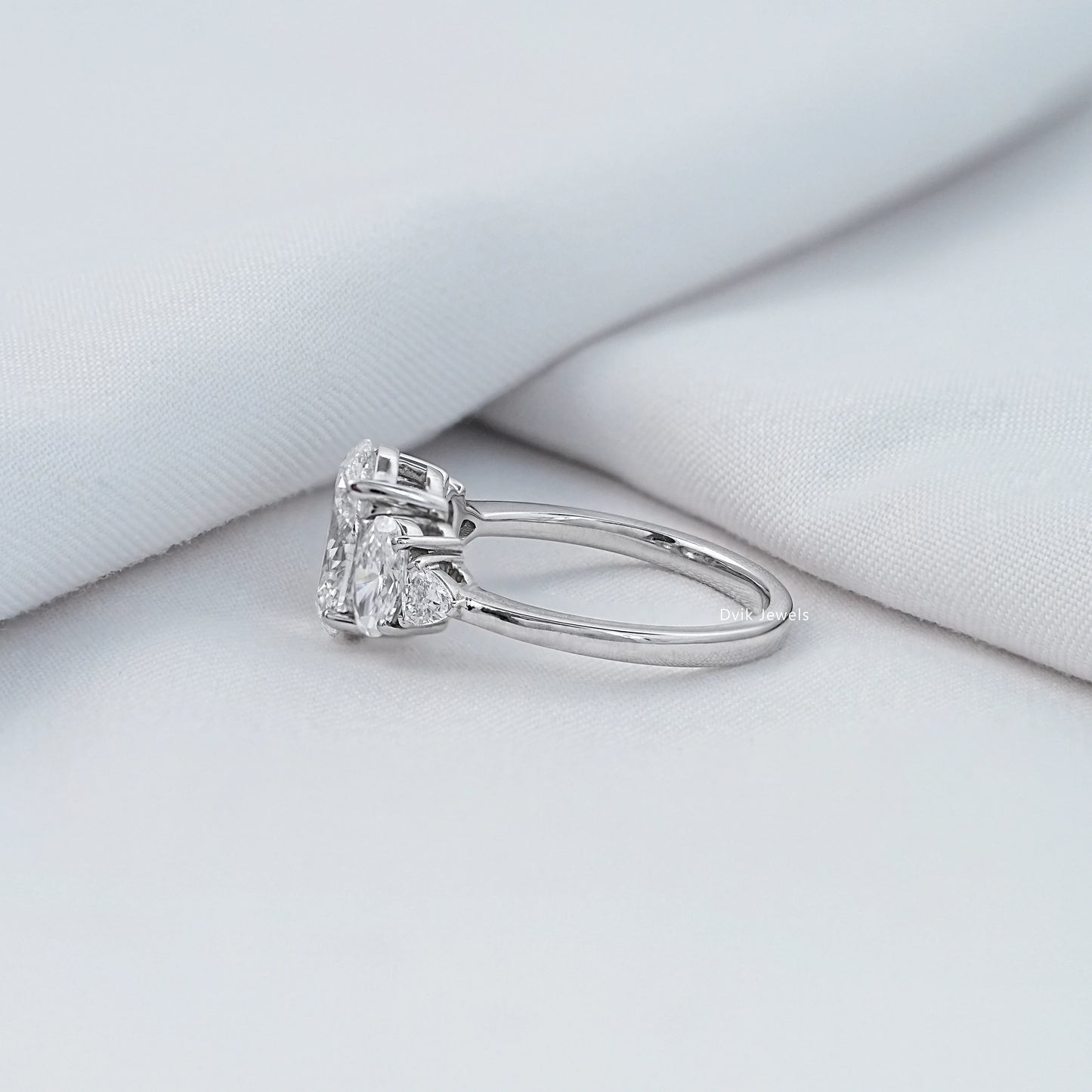 Lab Grown Diamond Oval Cut Five Stone Ring