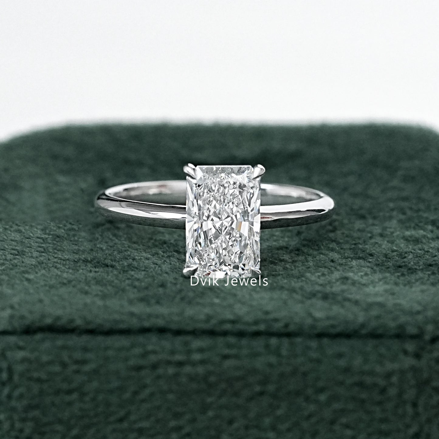 Radiant Cut Diamond Solitaire Engagement Ring