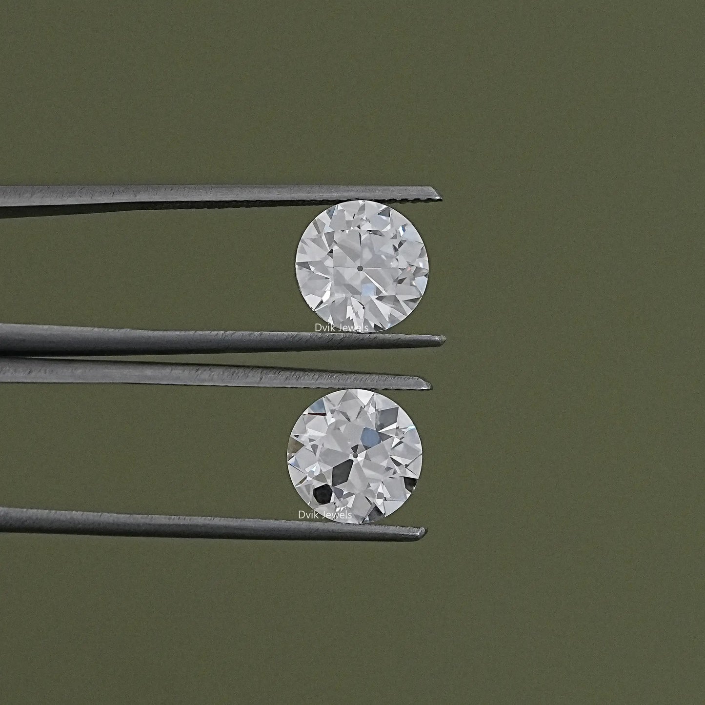 Traditional Old European Round Lab Diamond Matching Pair