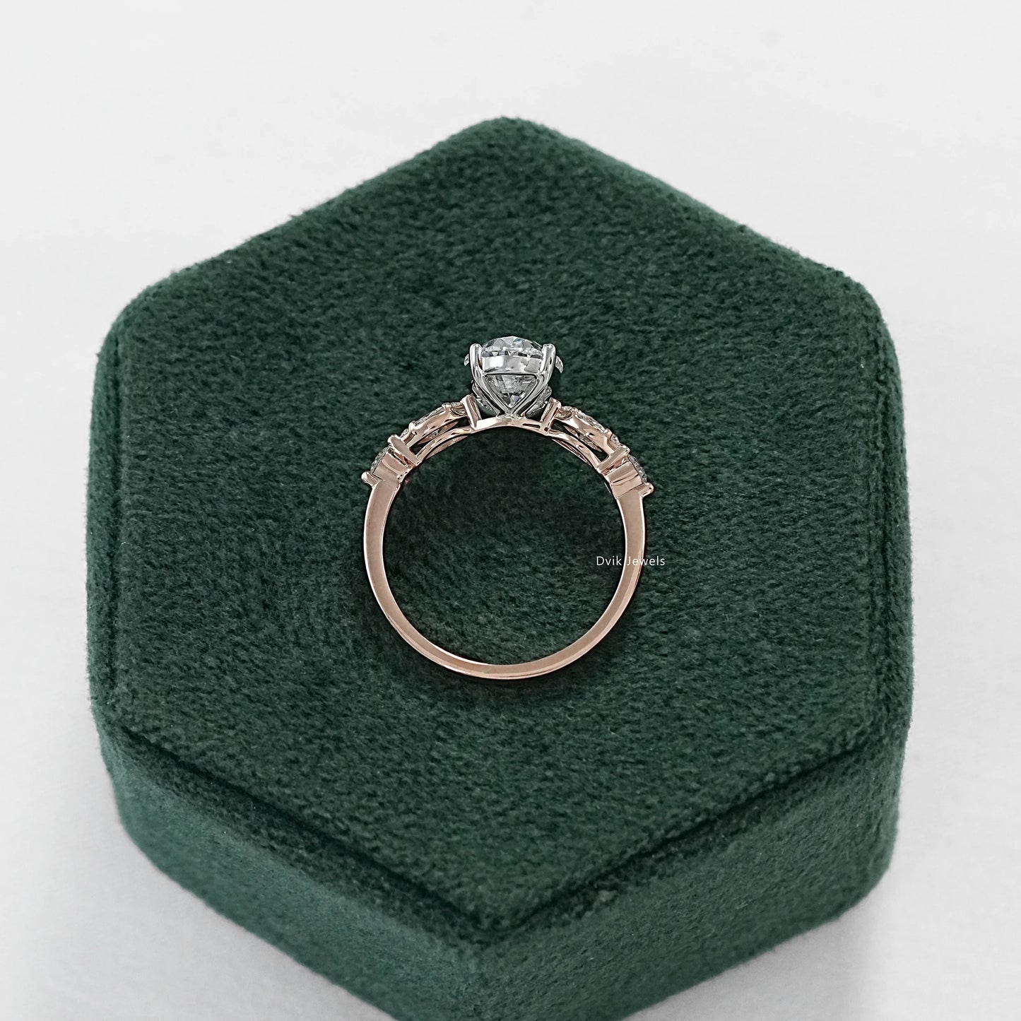 Five Stone Oval and Marquise Diamond Ring