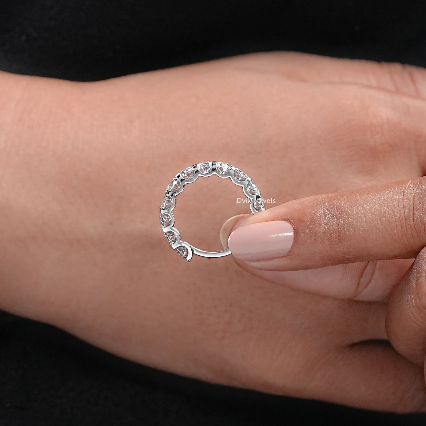 Oval Lab Grown Diamond Eternity Wedding Band
