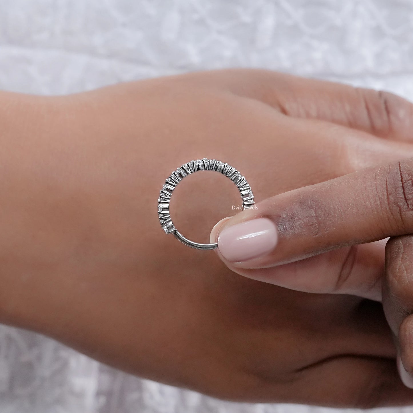 Pear Cut Lab Diamond Eternity Band