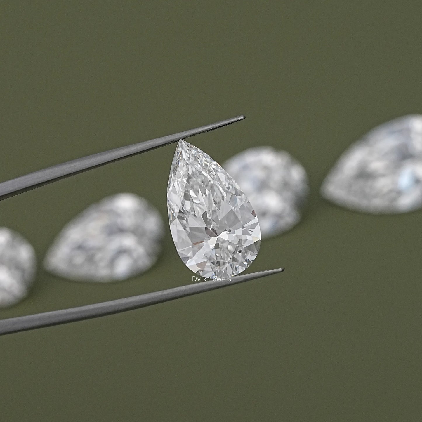 IGI Certified Pear Cut Lab Loose Diamond 6.00 To 10.00 CT