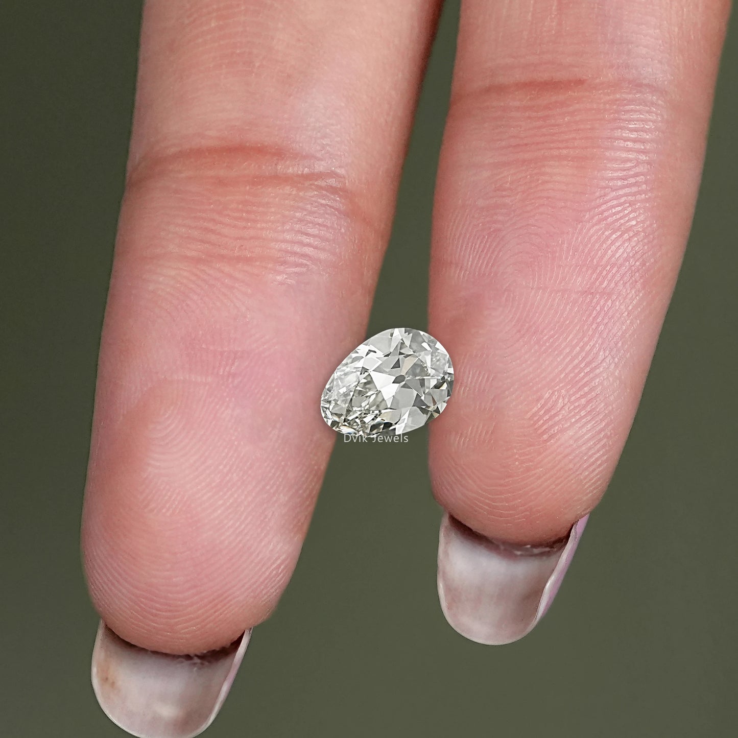 Old Mine Pear Shape Lab Grown Diamond
