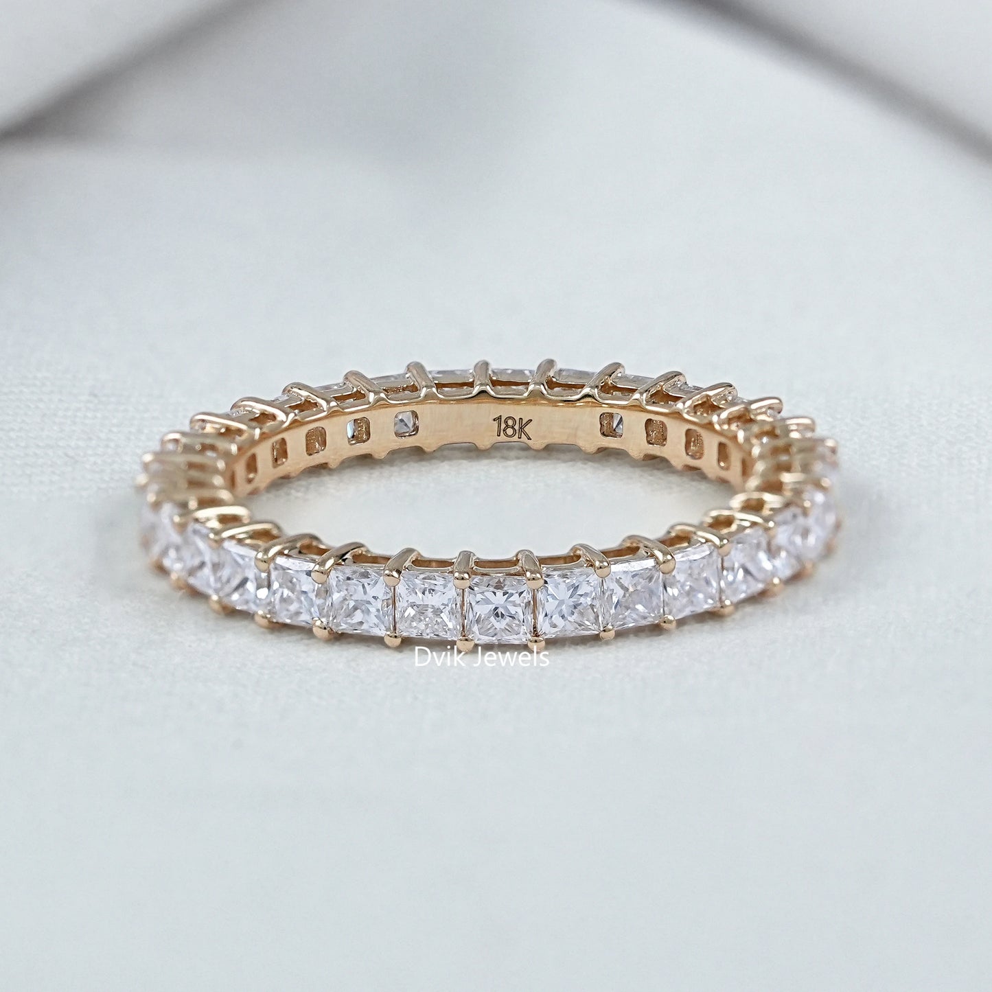 Princess Cut Lab Diamond Full Eternity Band