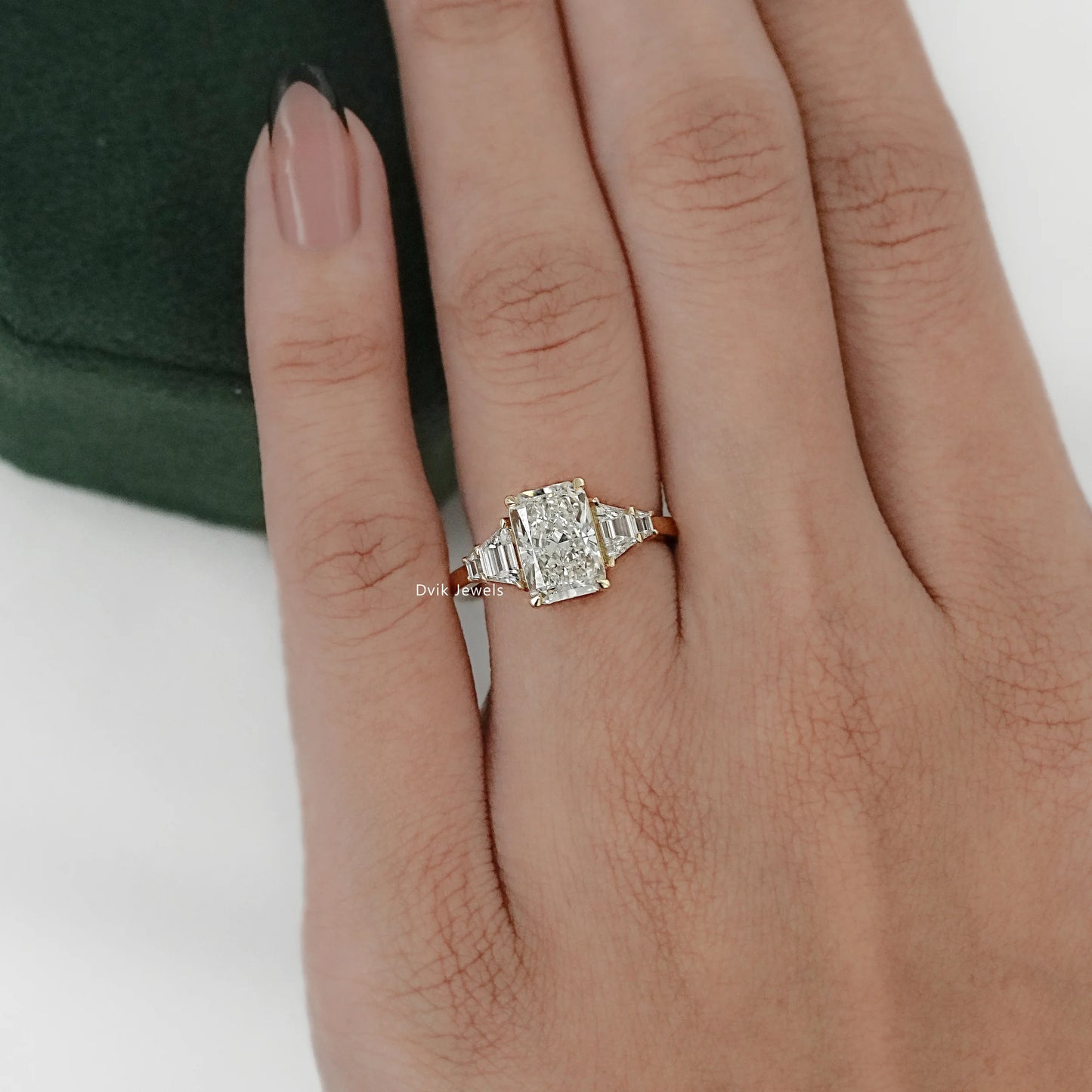 Five Stone Radiant Cut Lab Diamond Ring