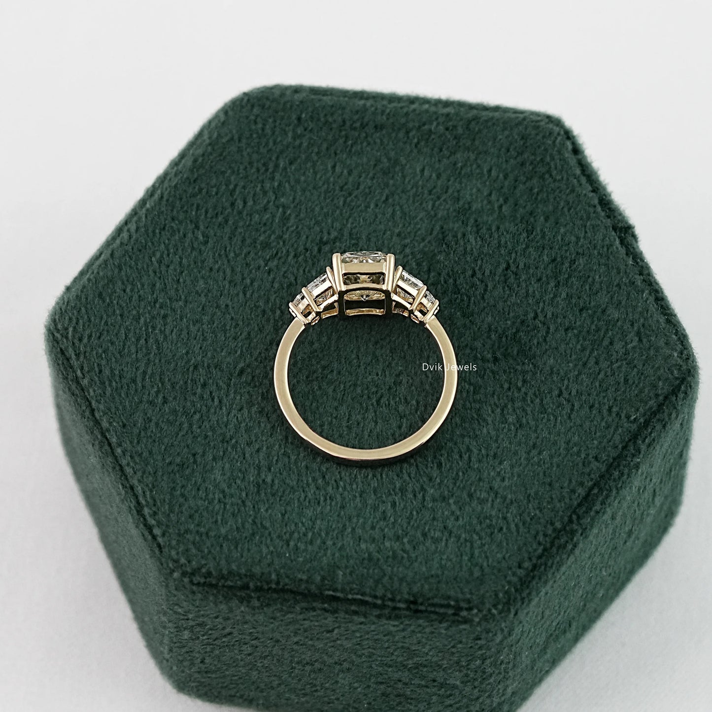 Five Stone Radiant Cut Lab Diamond Ring