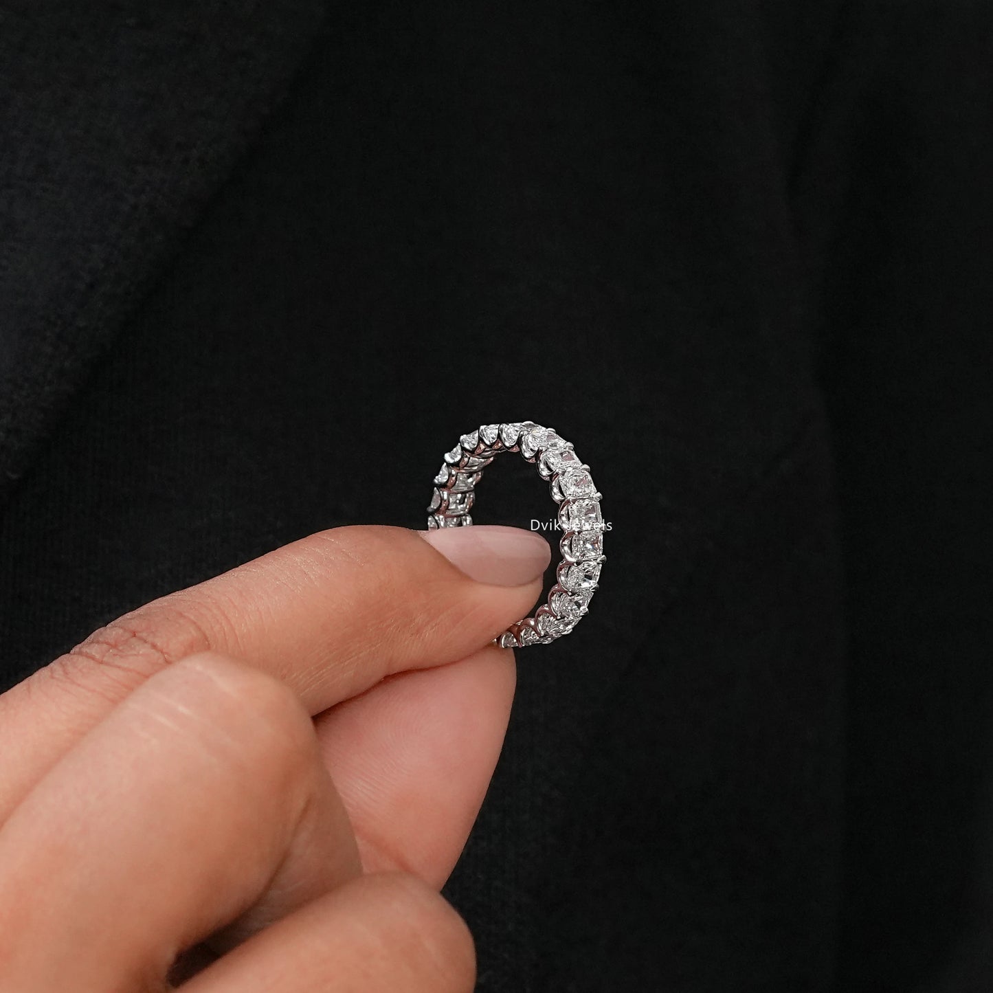 Radiant Cut Lab Diamond Eternity Wedding Band