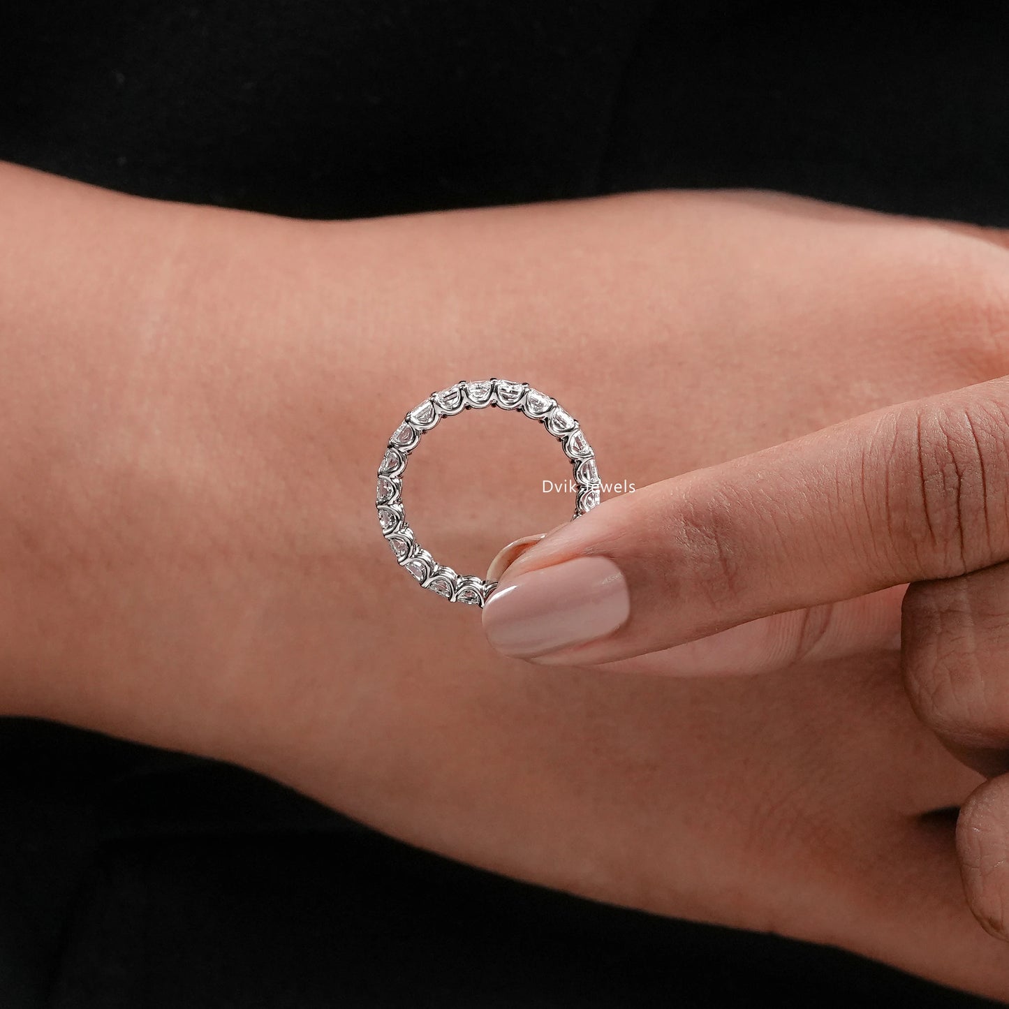 Radiant Cut Lab Diamond Eternity Wedding Band