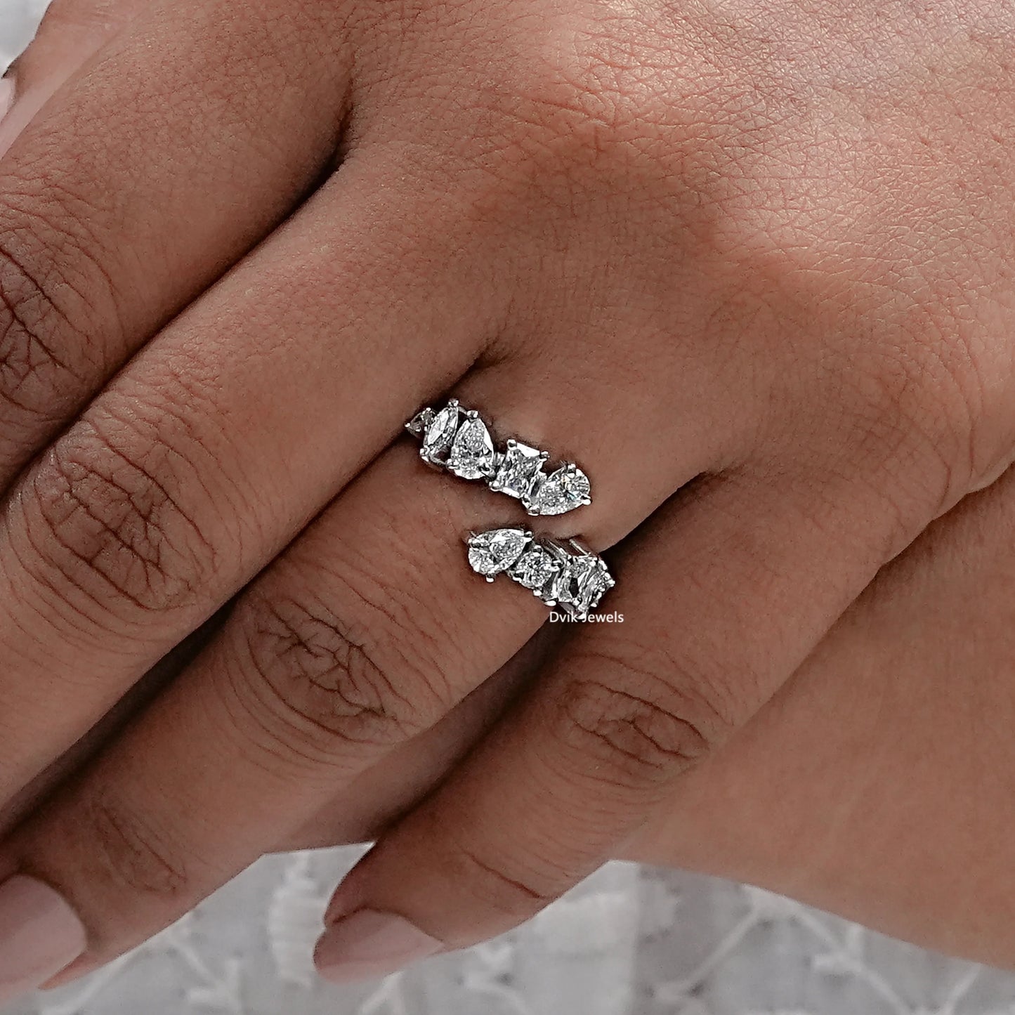 Multi Shape Lab Grown Diamond Bypass Ring