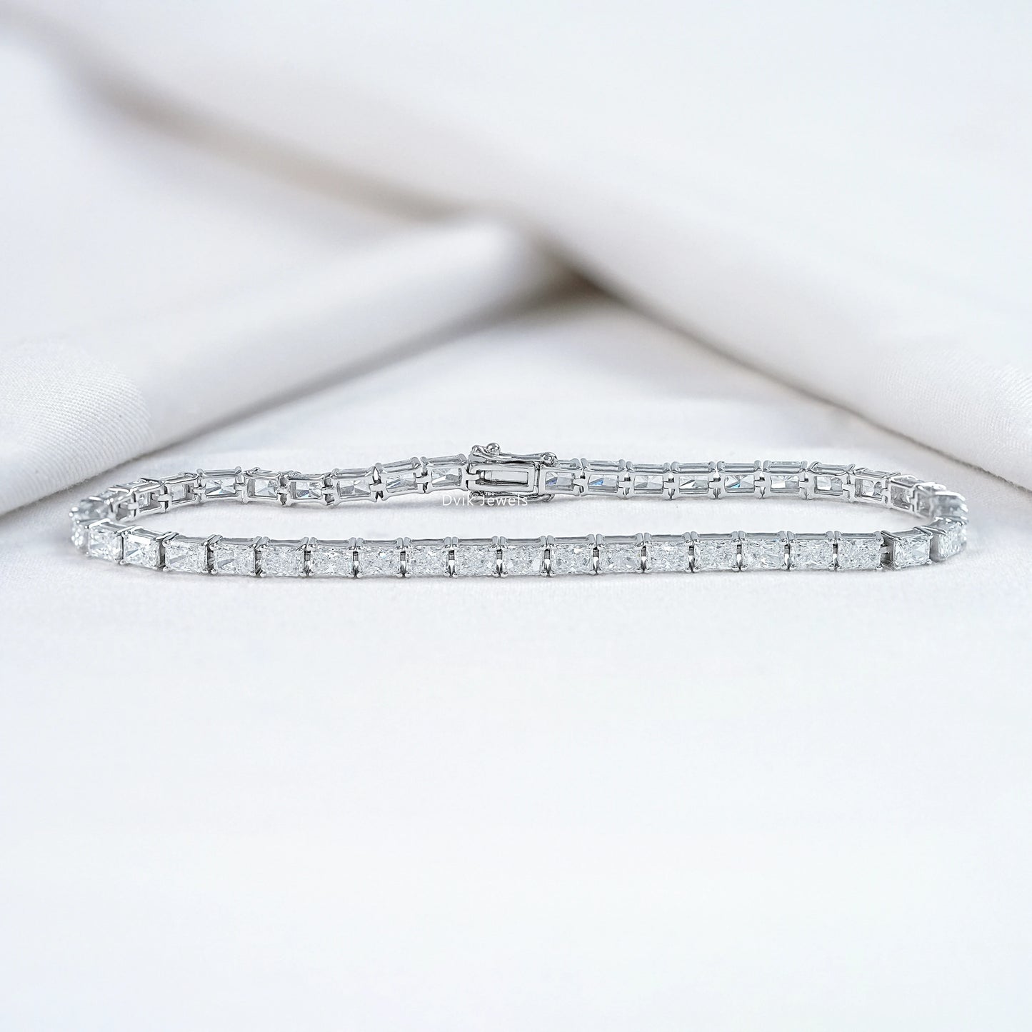 Radiant Cut Lab Diamond Tennis Bracelet