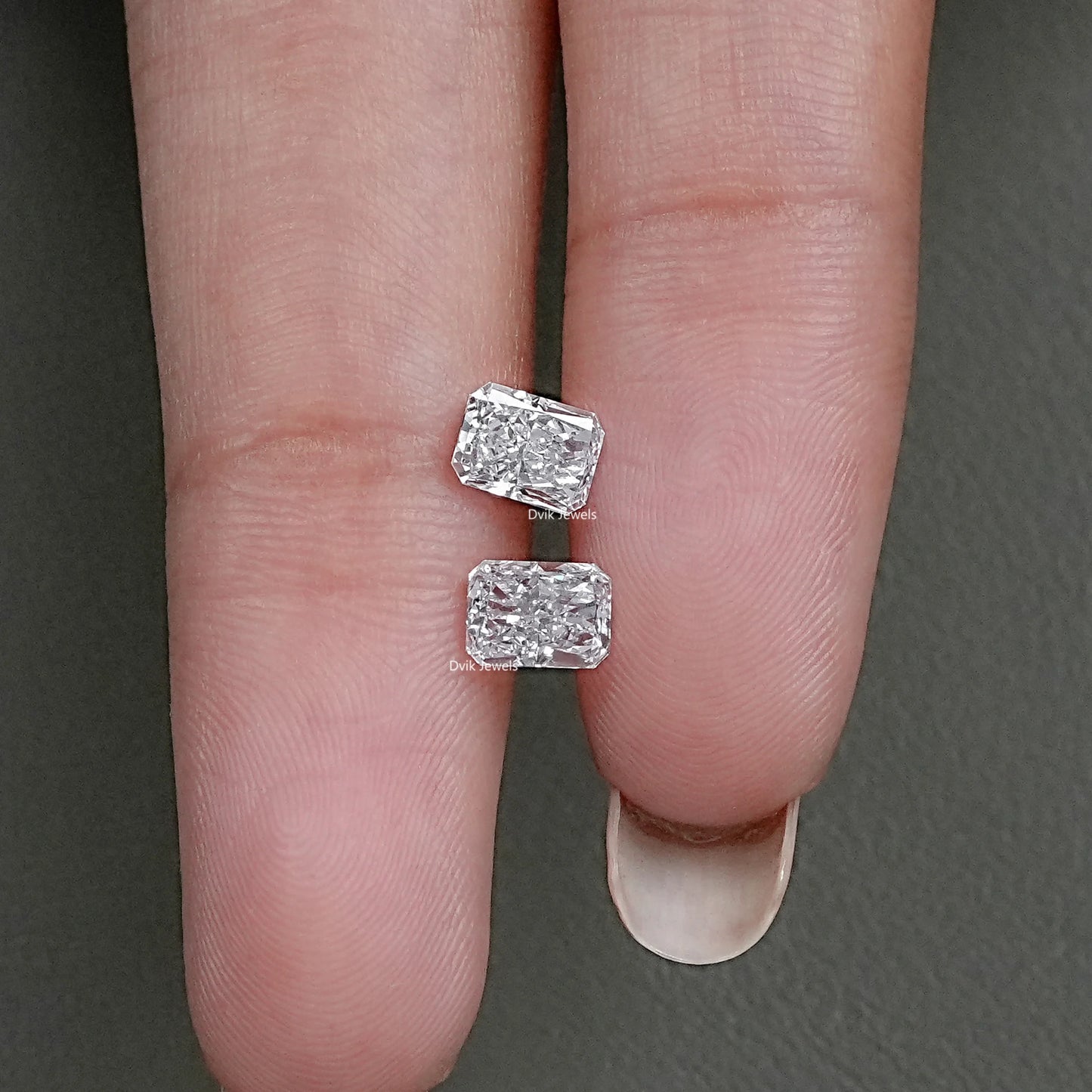 Radiant Cut Lab Diamond Pair