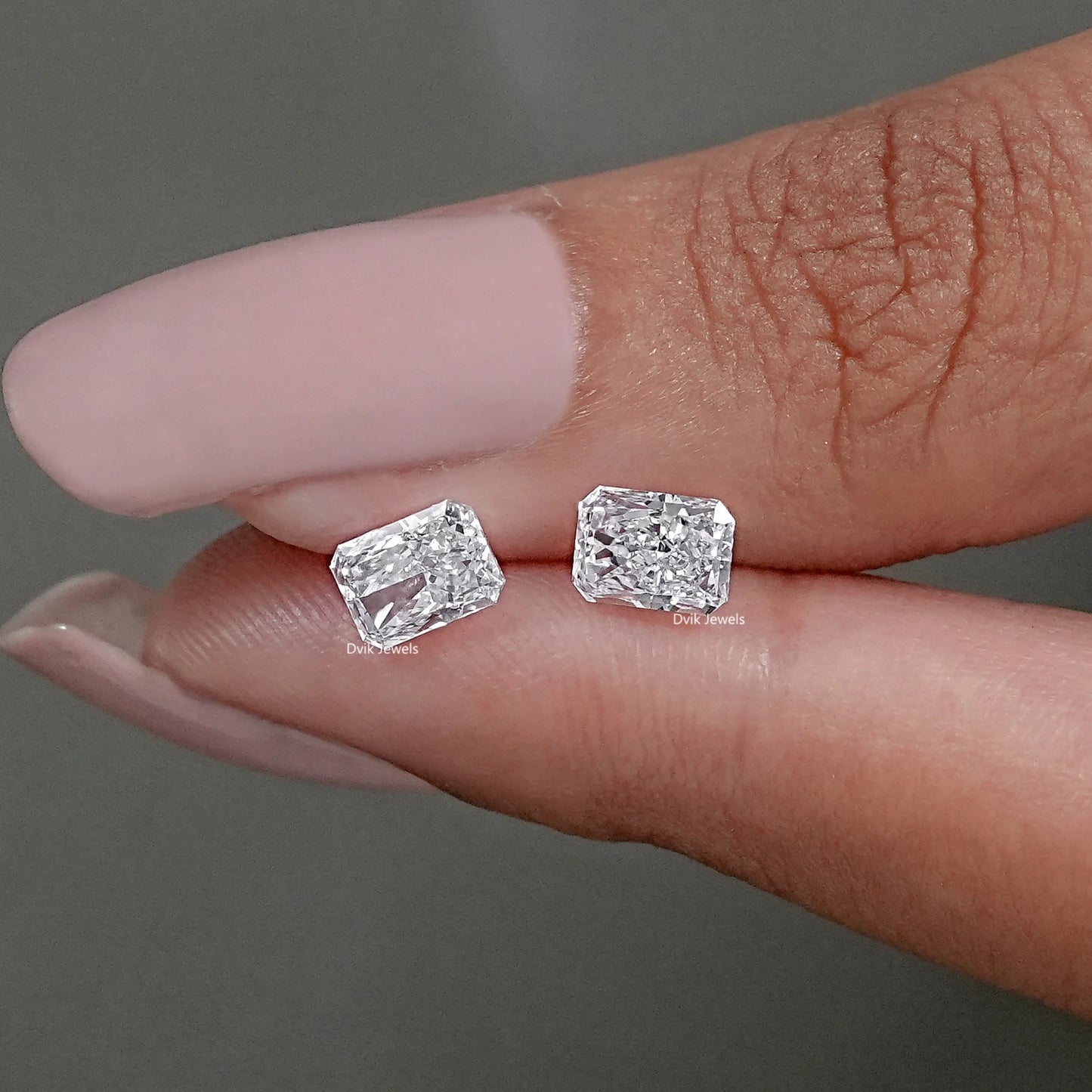 Radiant Cut Lab Diamond Pair