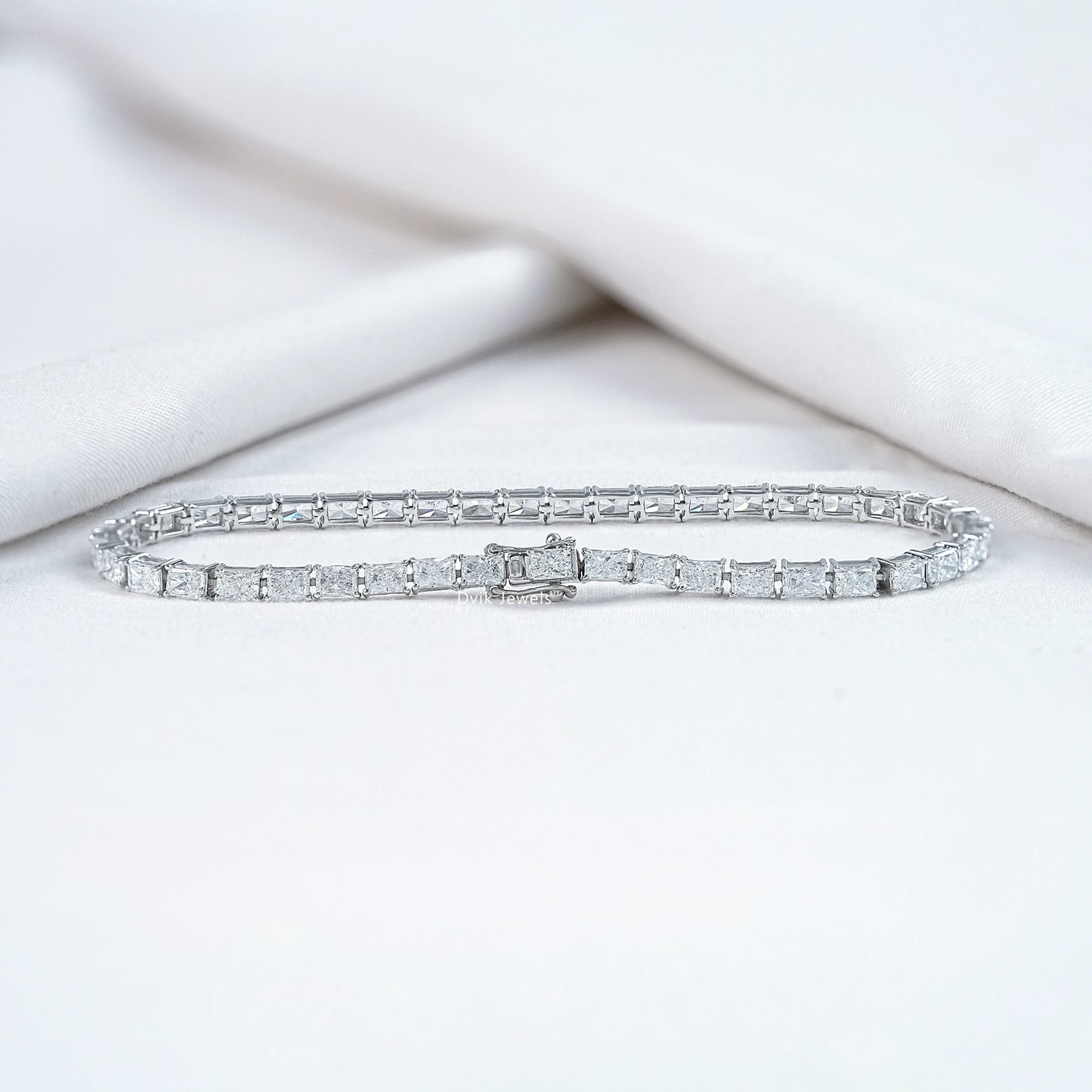 Radiant Cut Lab Diamond Tennis Bracelet