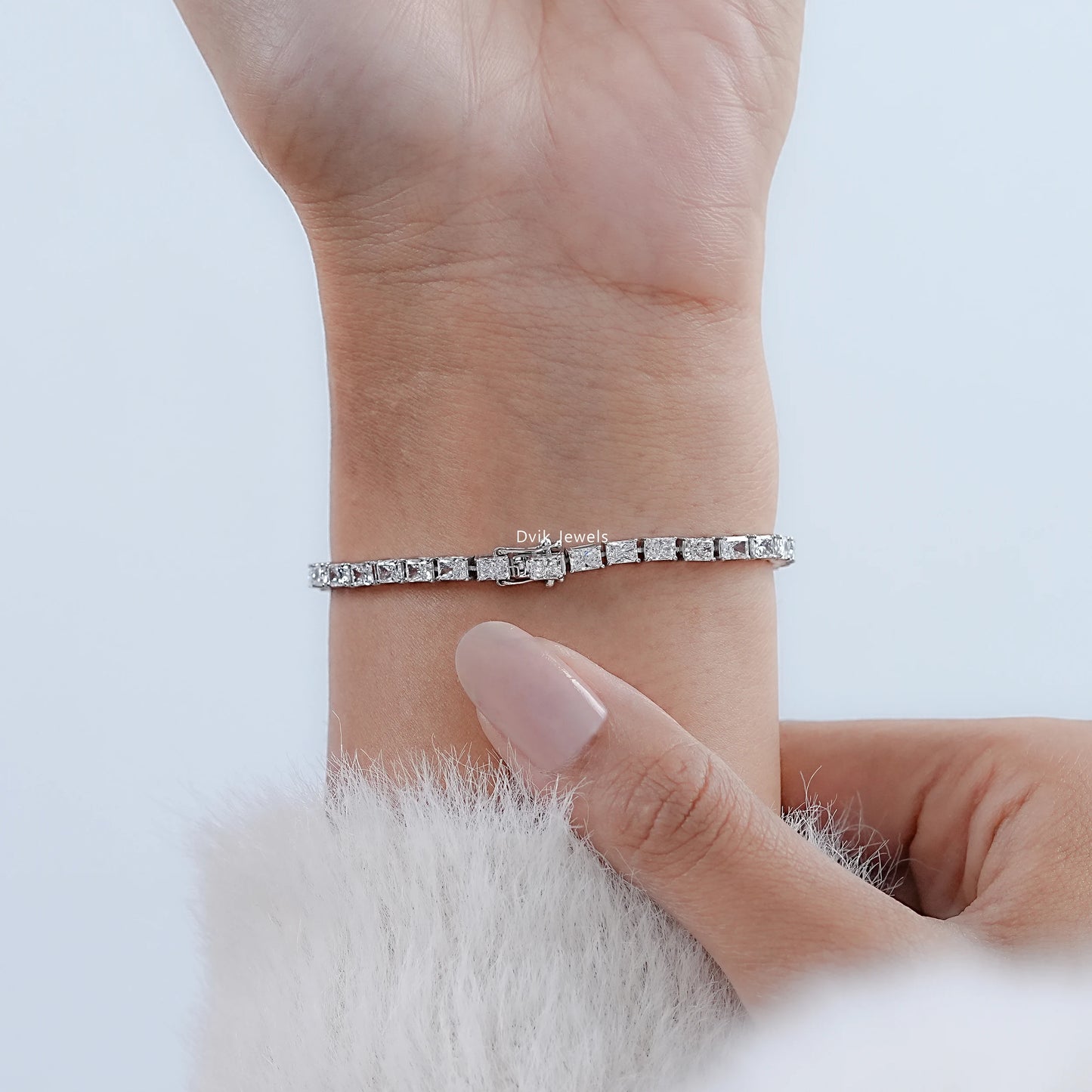 Radiant Cut Lab Diamond Tennis Bracelet