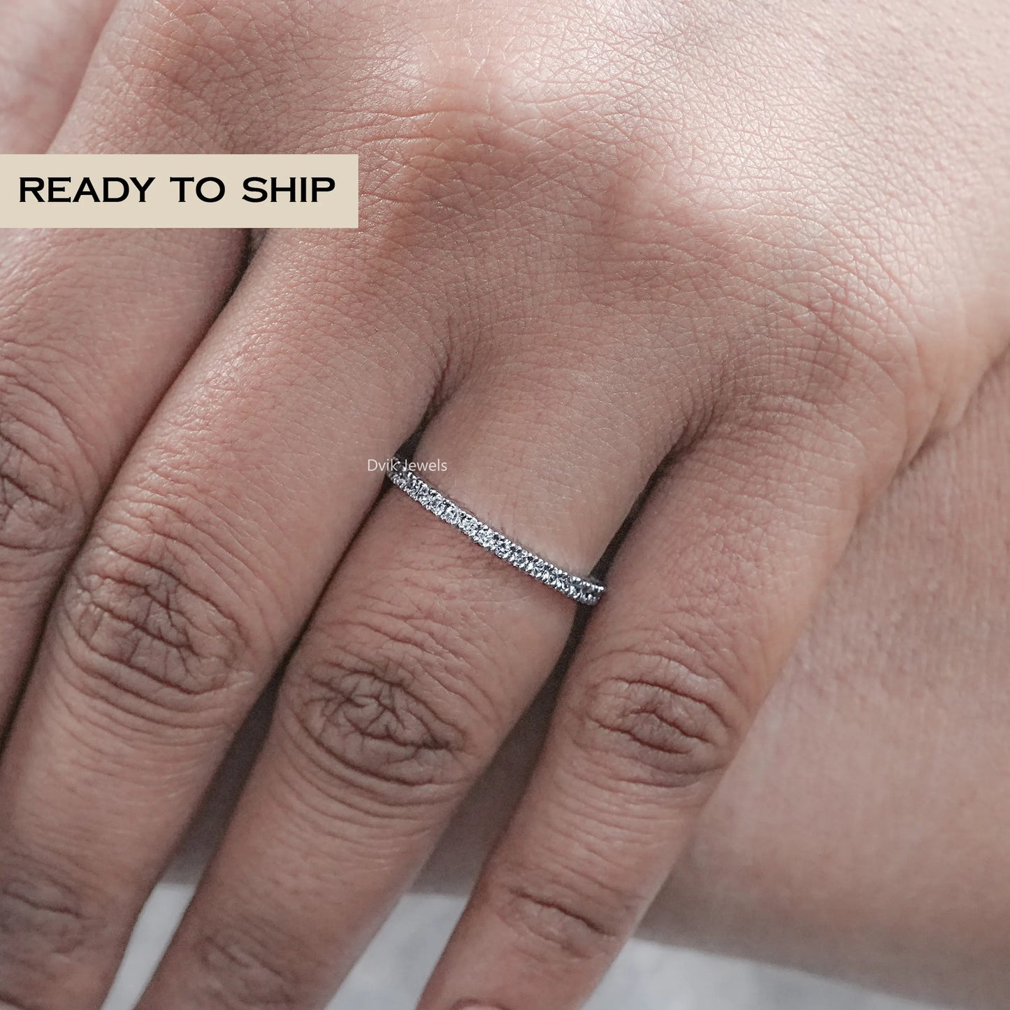 Minimalist Round Diamond Half Eternity Band