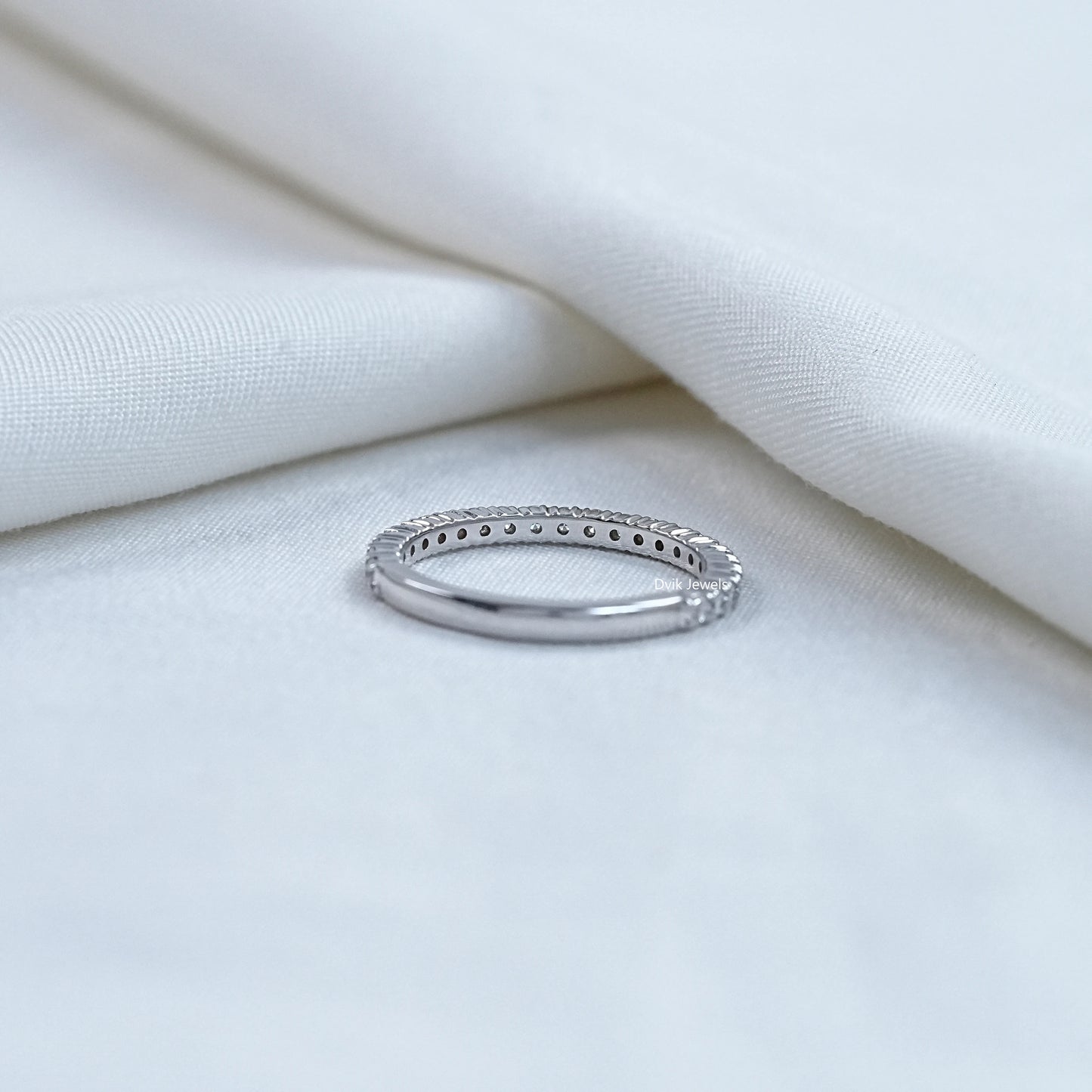 Tiny Round Diamond Eternity Band