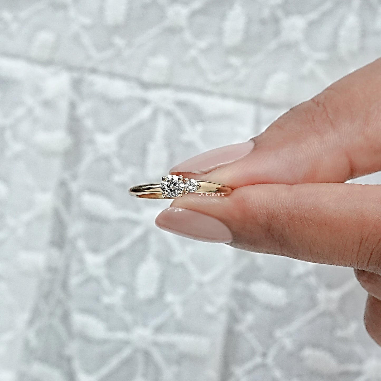 Lab Grown Round Diamond Two-Stone Ring