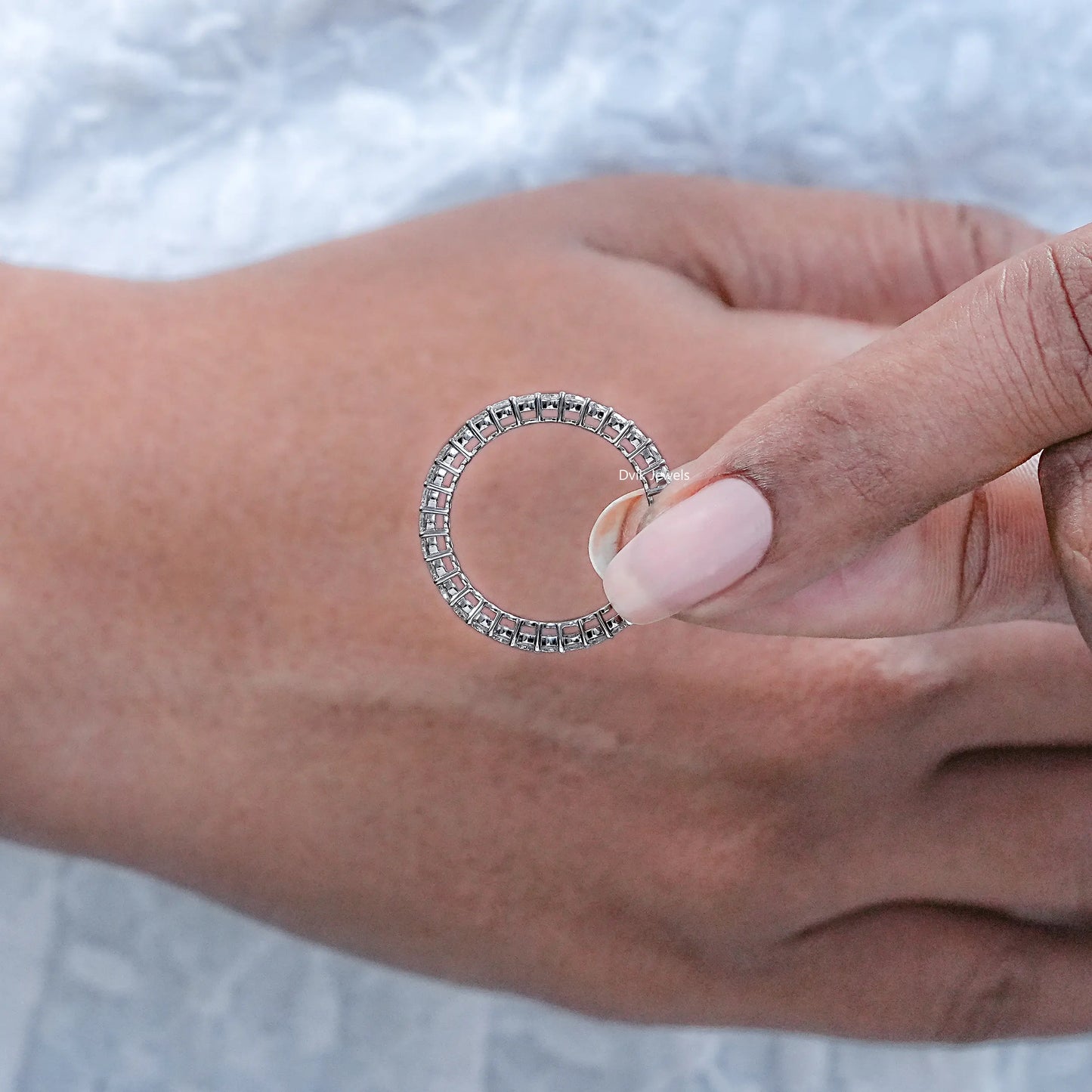 Round Lab Grown Diamond Full Eternity Band