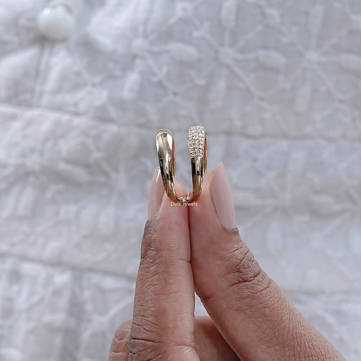 Round Lab Diamond Double Domed Ring