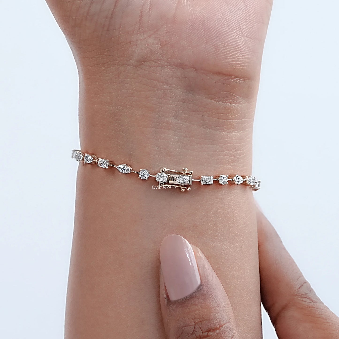 Multi Shape Lab Diamond Stackable Tennis Bracelet