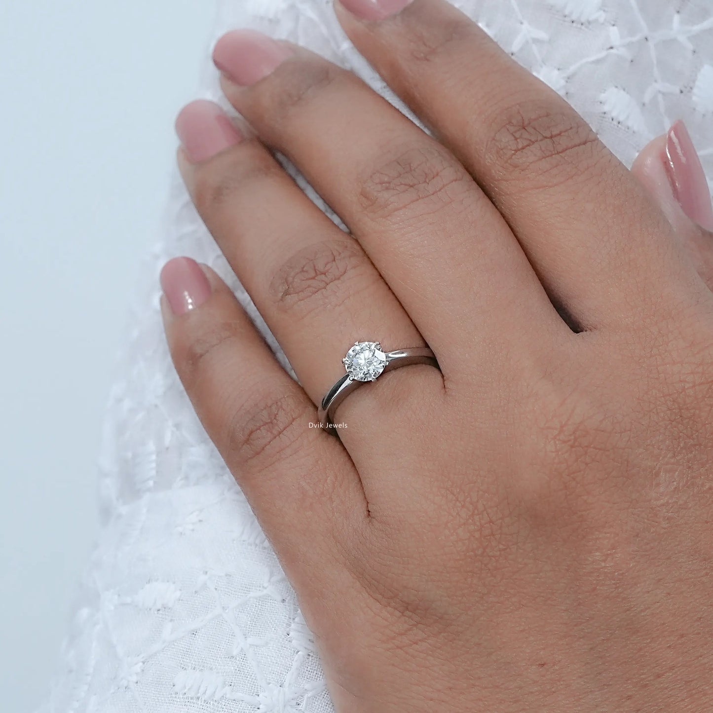 Round Diamond Solitaire Promise Ring