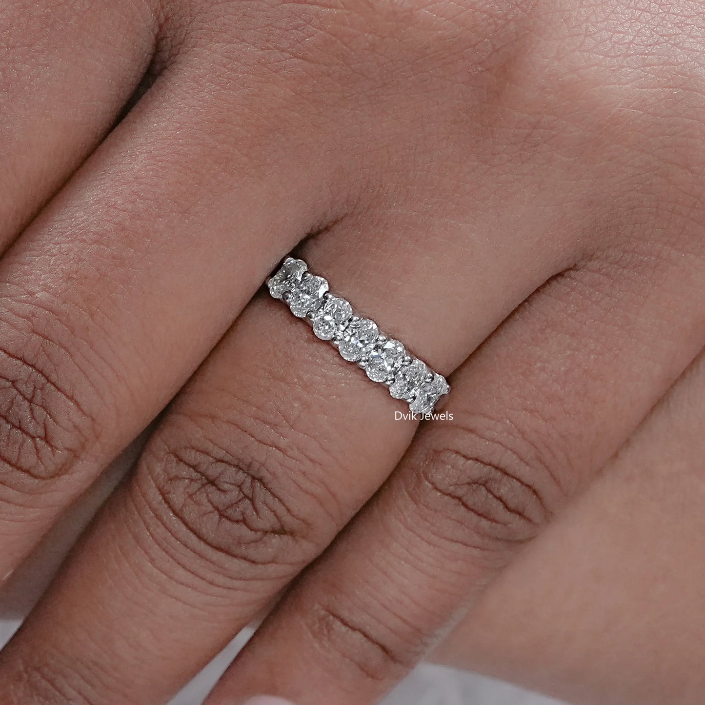 Oval Cut Lab Diamond Seven Stone Ring
