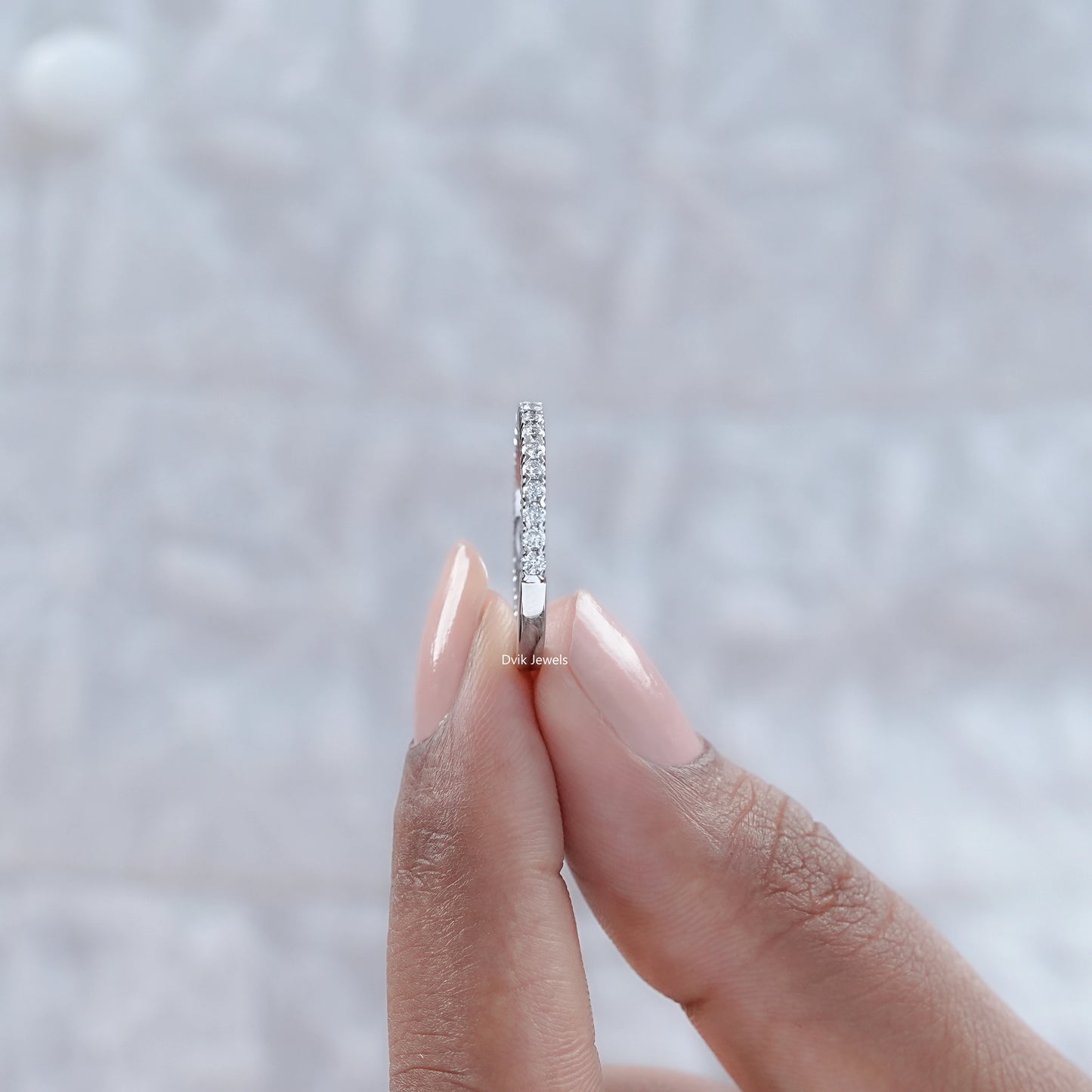Tiny Round Diamond Eternity Band