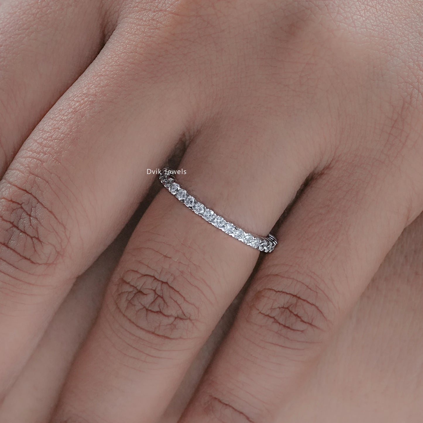Tiny Round Diamond Eternity Band