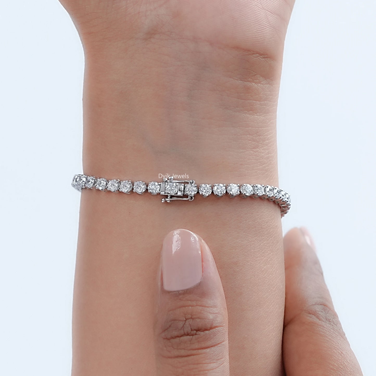 3.00 MM Round Cut Lab Diamond Tennis Bracelet