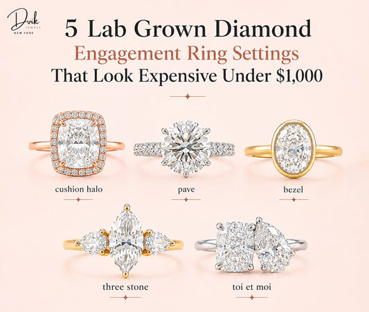 5 Lab Grown Diamond Engagement Ring Settings That Look Expensive Under $1,000
