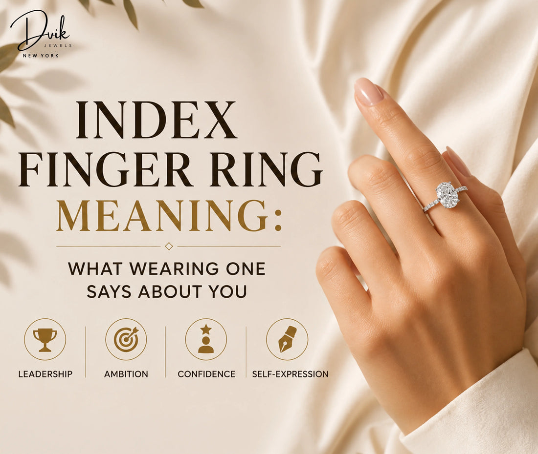 Meaning of wearing a ring on the index finger. Dvik Jewels style guide for ambition and leadership.