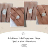 Lab Grown Halo Engagement Rings: Sparkle with a Conscience