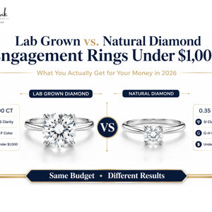Lab Grown vs. Natural Diamond Engagement Rings Under $1,000: What You Actually Get