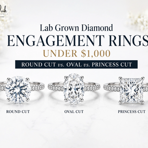 Lab Grown Diamond Engagement Rings Under $1,000: Round Cut vs. Oval vs. Princess Cut