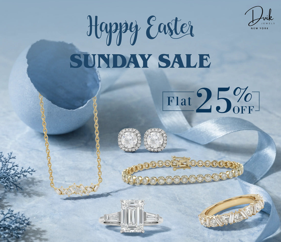 Happy Easter Sunday sale 25% off diamond jewelry necklace earrings bracelet rings dvik Jewels New York