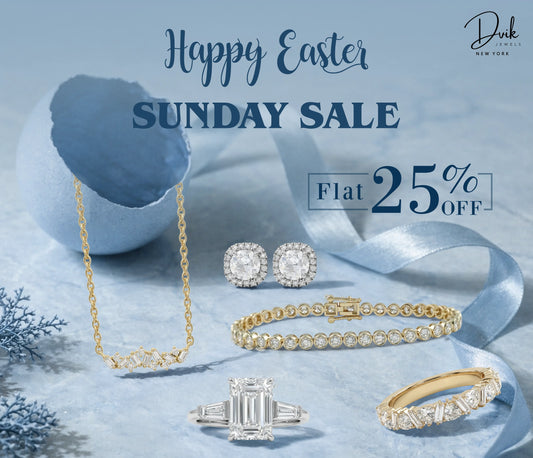 Happy Easter Sunday sale 25% off diamond jewelry necklace earrings bracelet rings dvik Jewels New York