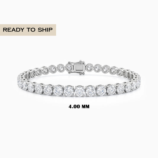 4.00 MM Round Cut Lab Diamond Tennis Bracelet