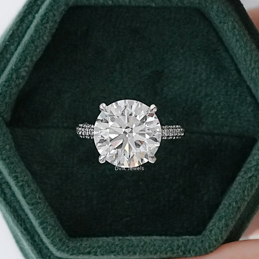 9 CT Round Cut Lab Diamond Wedding Ring