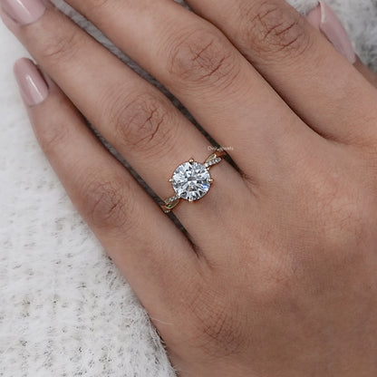 Twisted Round Lab Diamond Wedding Ring