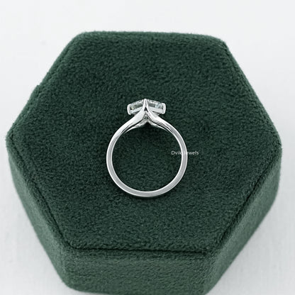 Asscher Lab Diamond Split Solitaire Ring
